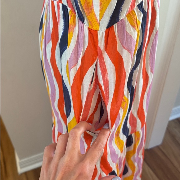 Jude Connally Multicolor Wavy Stripe Dress with Orange Accents - Picture 8 of 11